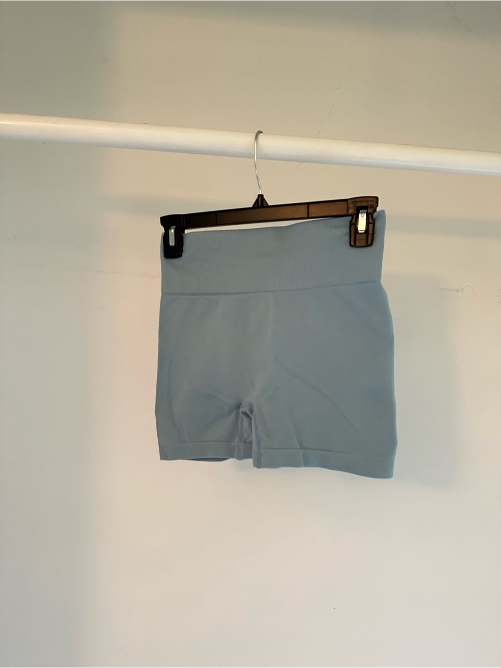 H&M Pale Blue High-Waist Bike Shorts